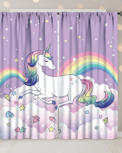 unicorn cloud curtains - lifestyle