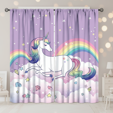 unicorn cloud curtains - lifestyle