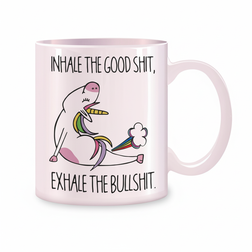 unicorn coffee mug - white-bg