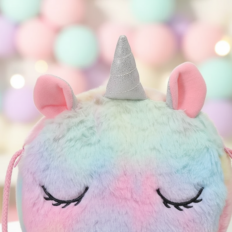 unicorn color purse - detail