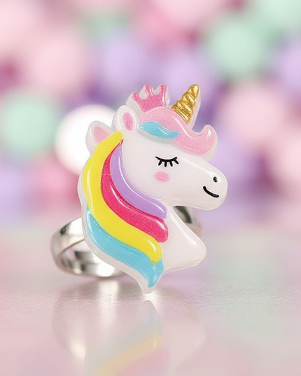 rainbow unicorn ring - detail
