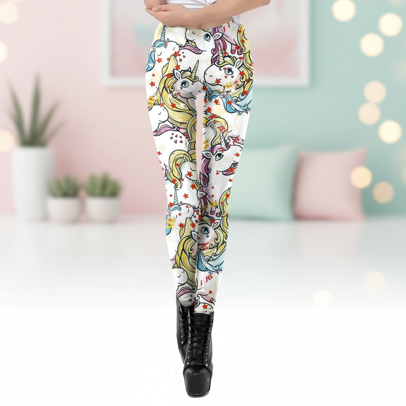 unicorn colored leggings - lifestyle