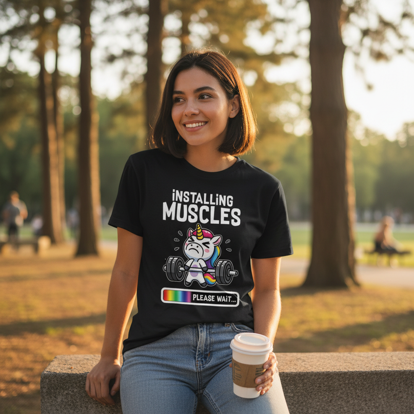 unicorn concert shirt - in-use