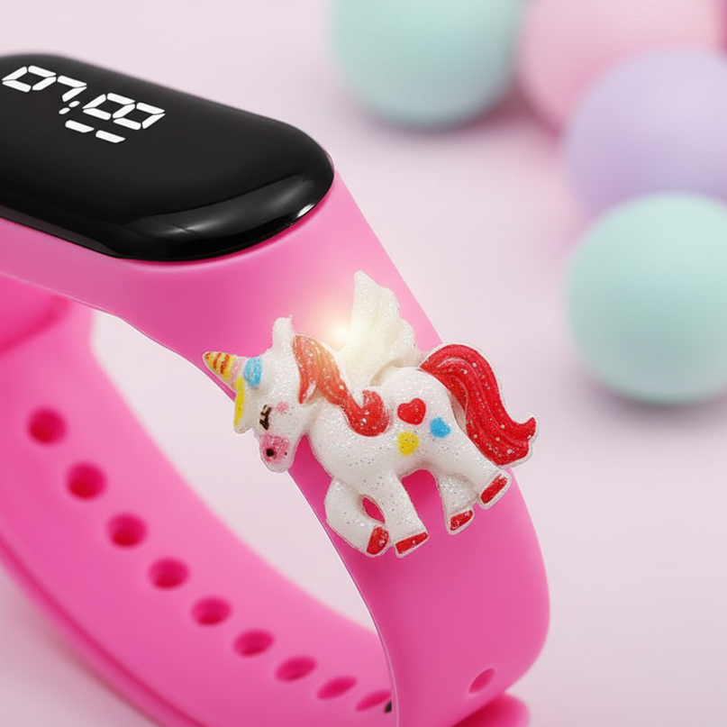 unicorn confetti watch - detail