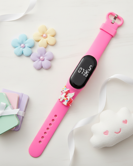 unicorn confetti watch - flat-lay