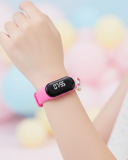 unicorn confetti watch - in-use