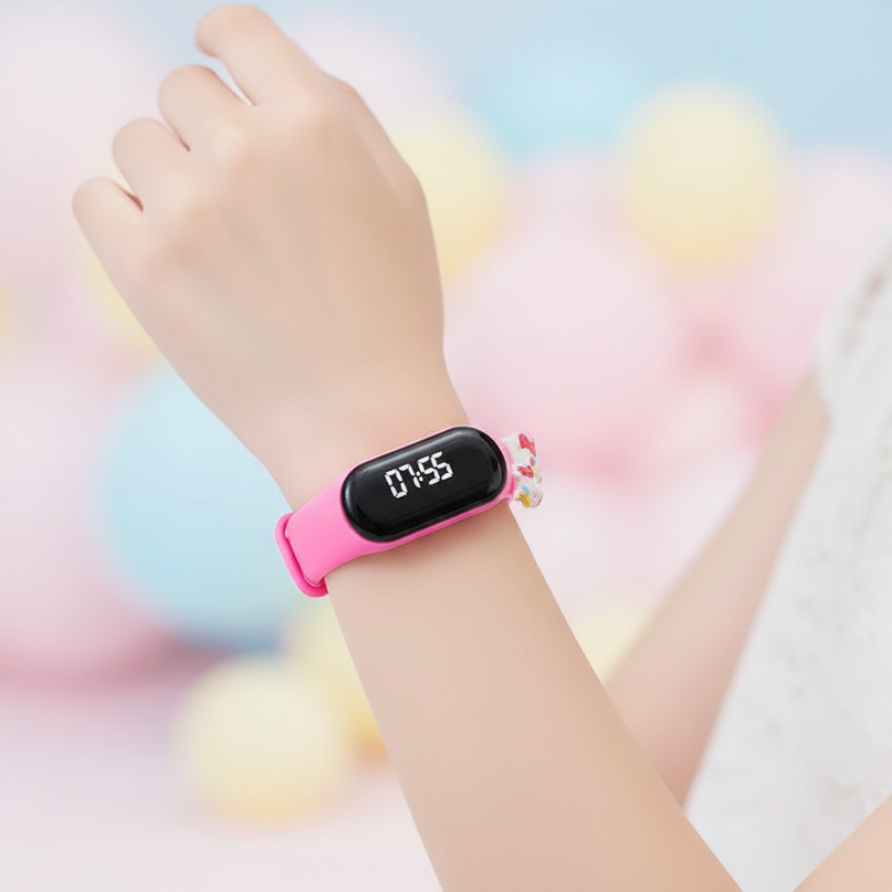 unicorn confetti watch - in-use
