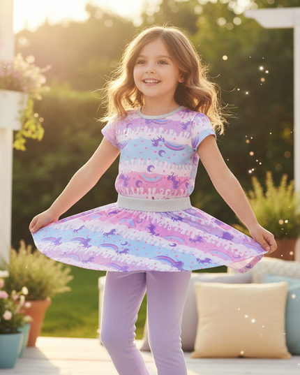 unicorn cosmic leggings - in-use