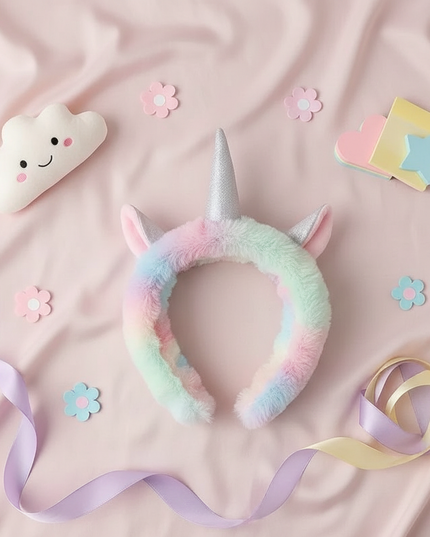 unicorn cosplay headband - flat-lay