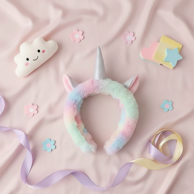 unicorn cosplay headband - flat-lay