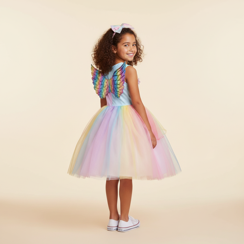 unicorn costume dress girls - back