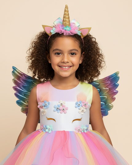 unicorn costume dress girls - detail