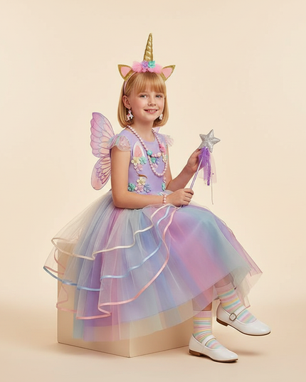 unicorn costume fancy dress - sitting