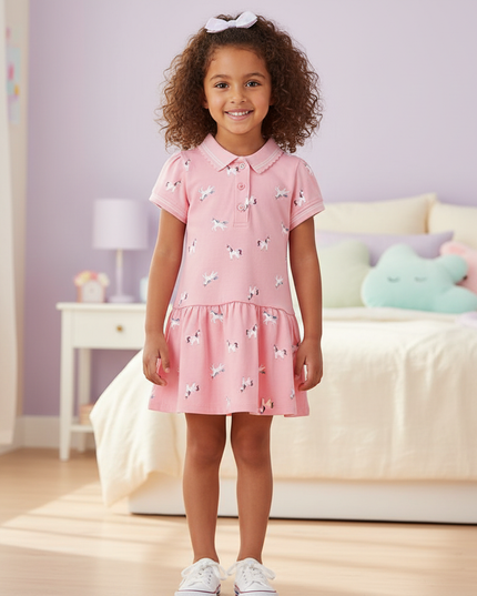 unicorn cotton dress - detail