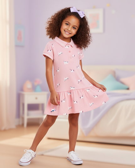 unicorn cotton dress - front