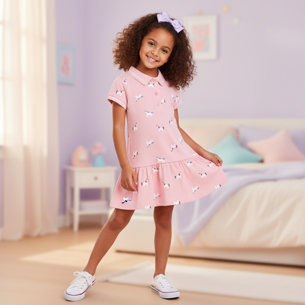 unicorn cotton dress - front