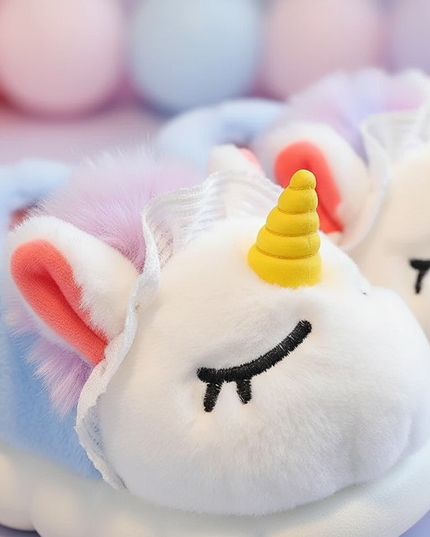 unicorn cotton slippers - detail