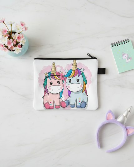 unicorn couple print purse - flat-lay