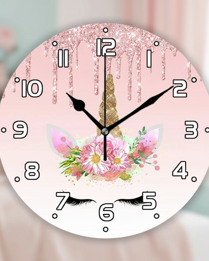 unicorn crown wall clock - lifestyle