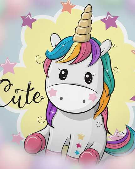 unicorn cute print purse - detail