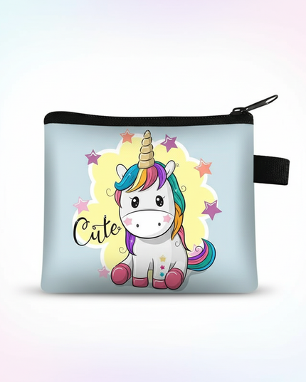 unicorn cute print purse - white-bg