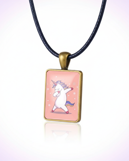 unicorn dab necklace - white-bg