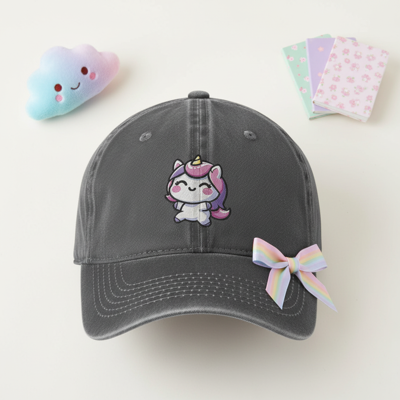 unicorn dad hat - flat-lay