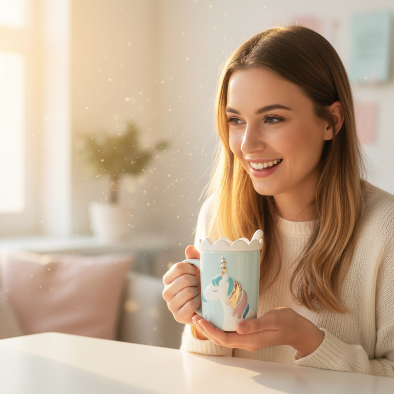 unicorn-decorative-mug - in-use