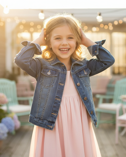 unicorn denim jacket - in-use