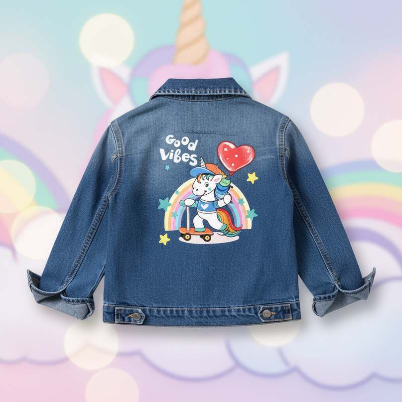 unicorn denim jacket - lifestyle