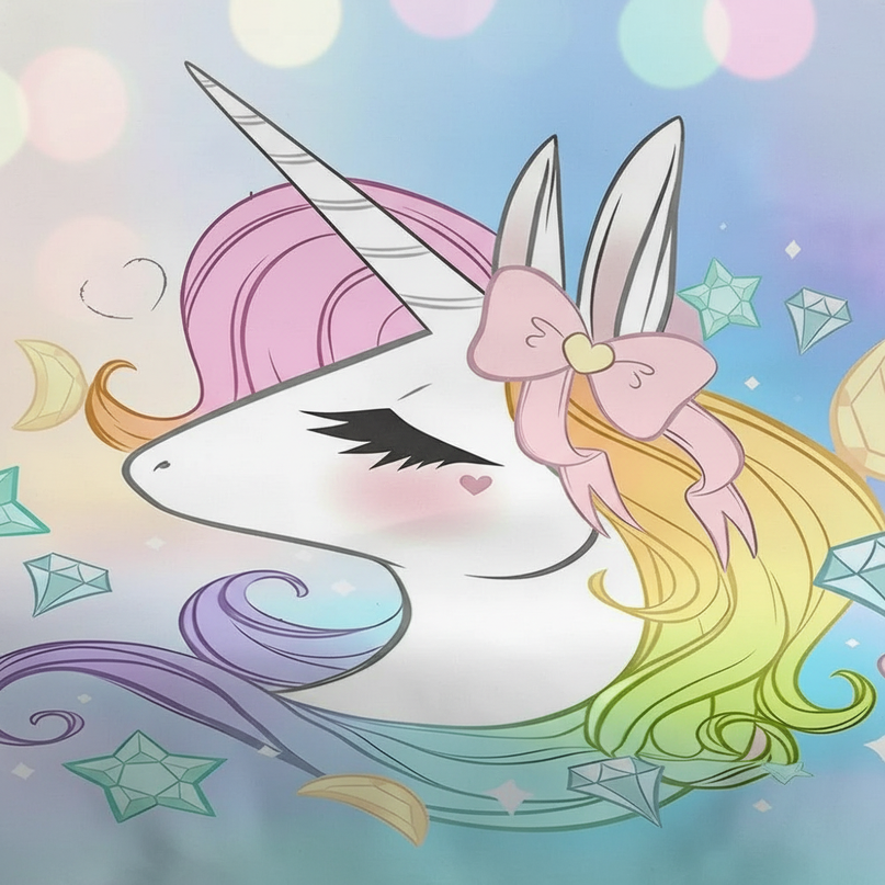 unicorn diamond bedding - detail