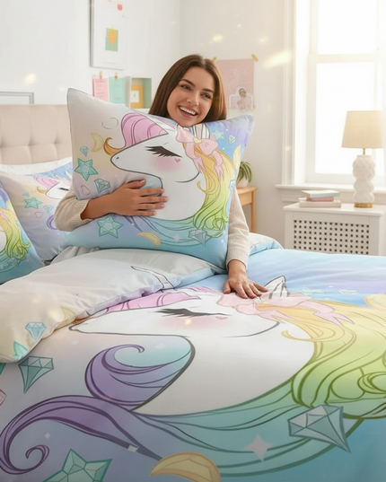 unicorn diamond bedding - in-use