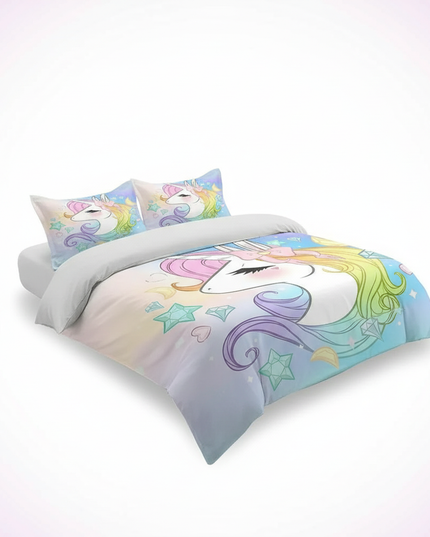 unicorn diamond bedding - white-bg