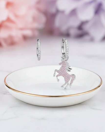 unicorn diamond earrings - lifestyle