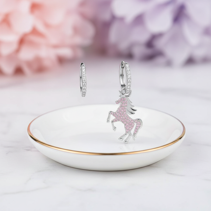 unicorn diamond earrings - lifestyle