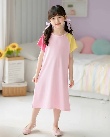 unicorn dino nightgown dress - front