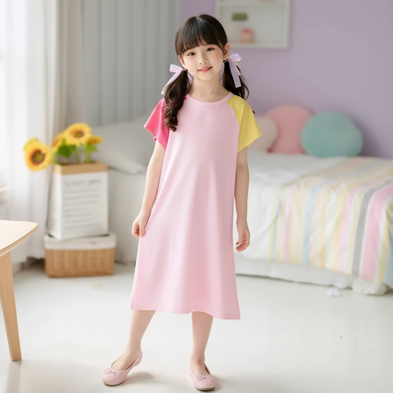 unicorn dino nightgown dress - front