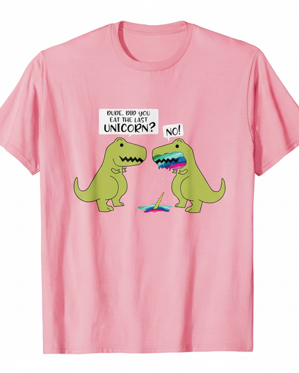unicorn dinosaur shirt - white-bg