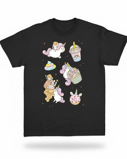 unicorn dog shirt - white-bg