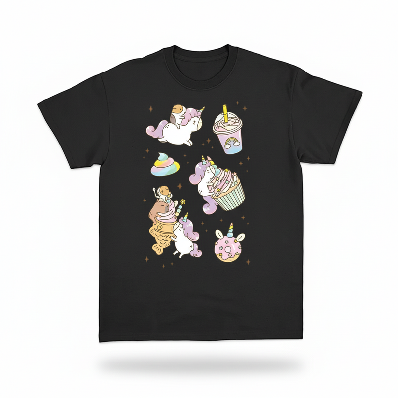 unicorn dog shirt - white-bg