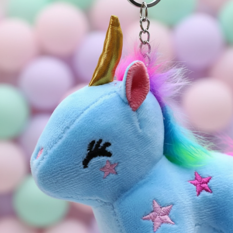 unicorn doll keychain - detail