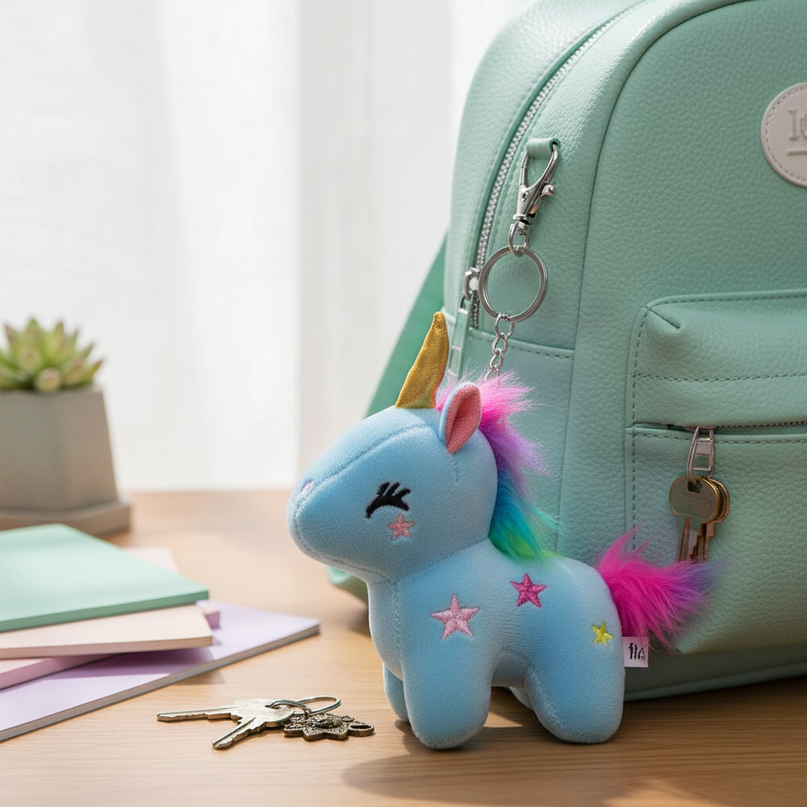 unicorn doll keychain - lifestyle