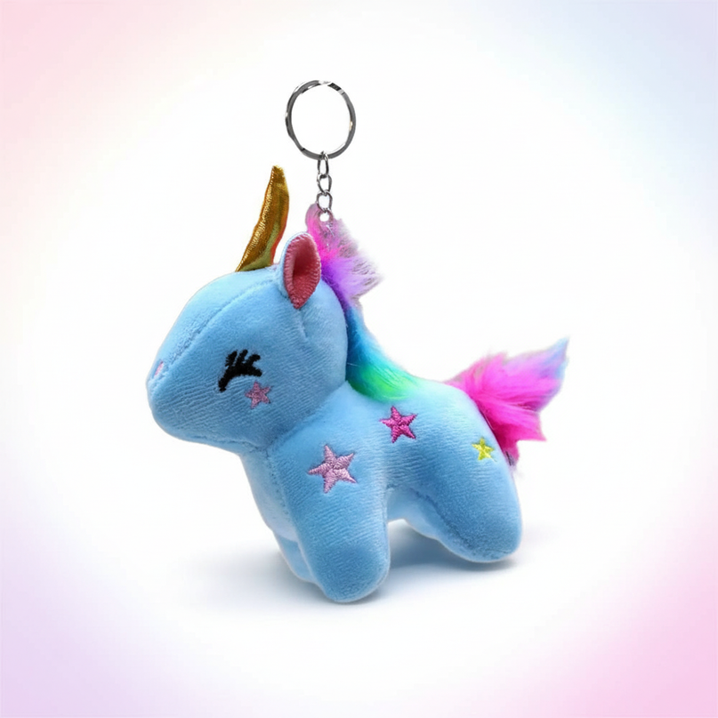 unicorn doll keychain - white-bg
