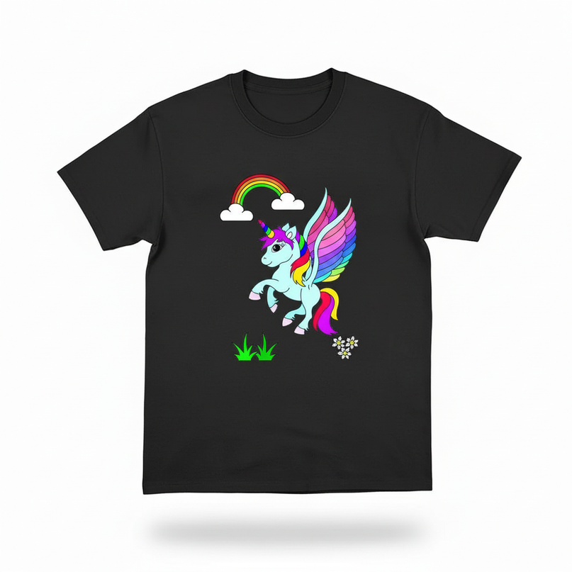 unicorn donut shirt - white-bg