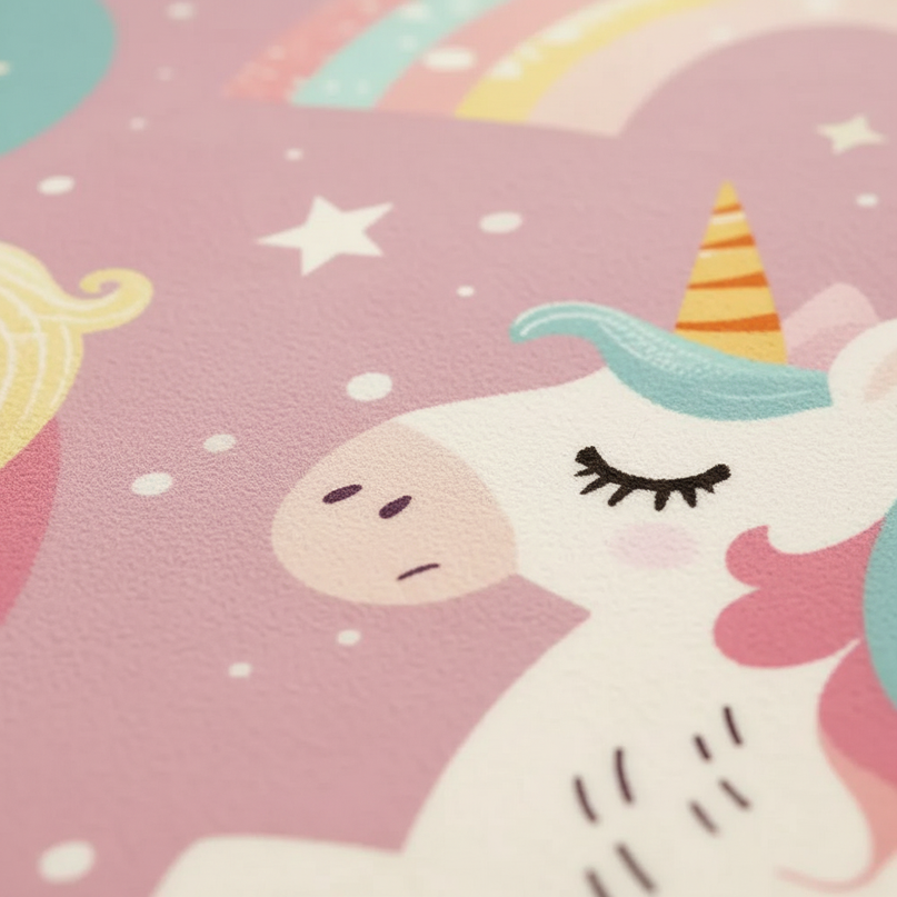 unicorn doormat rug - detail
