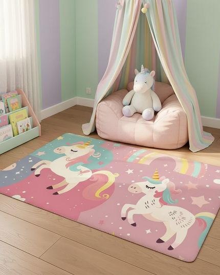 unicorn doormat rug - lifestyle