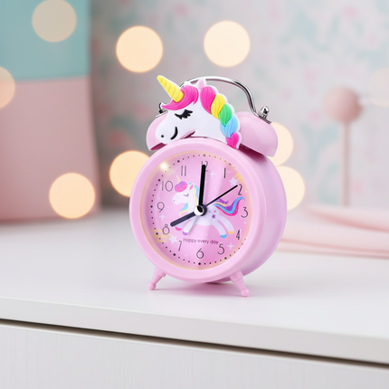 unicorn double bell alarm clock - lifestyle