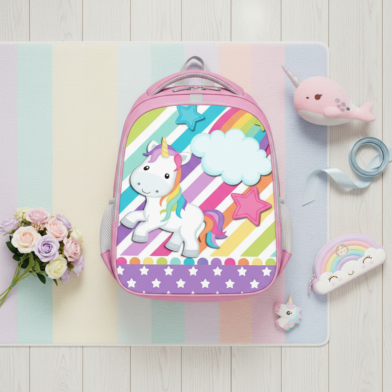 unicorn dreams come true backpack - flat-lay