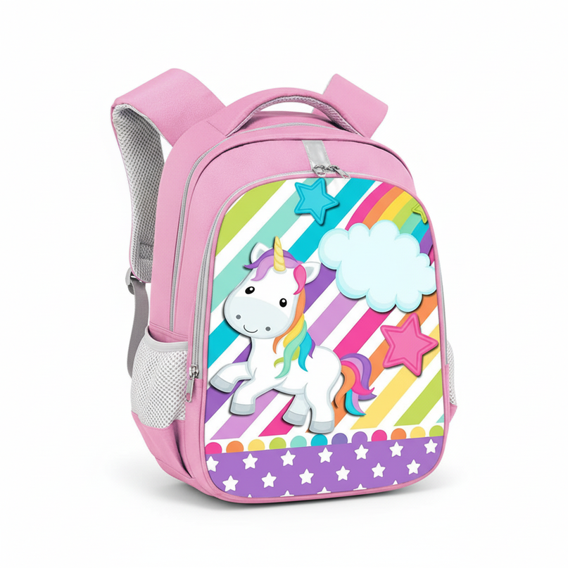unicorn dreams come true backpack - white-bg