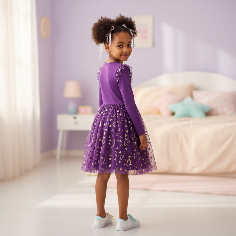 unicorn dress 3t - back